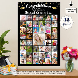 Gefeliciteerd Afstuderen Foto Collage 45 Poster