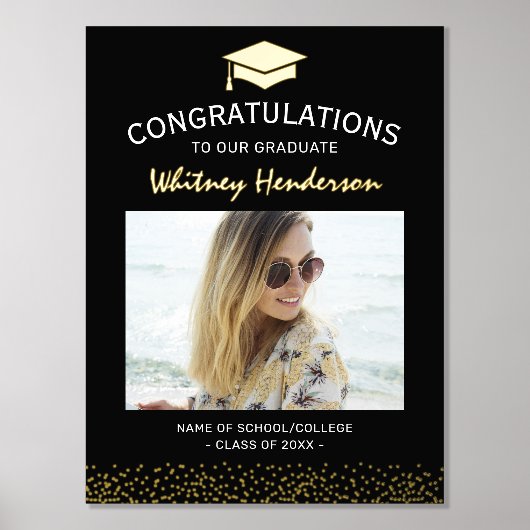 Gefeliciteerd Afstuderen Foto Folie Afdrukken (Voorkant)