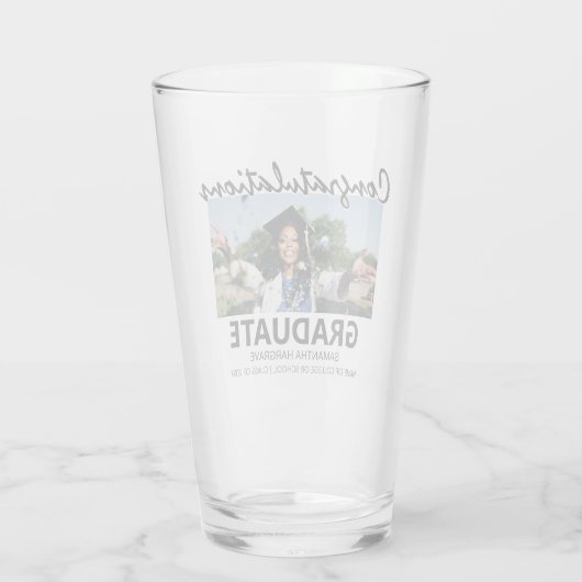 Gefeliciteerd Afstuderen | Foto Glas (Achterkant)