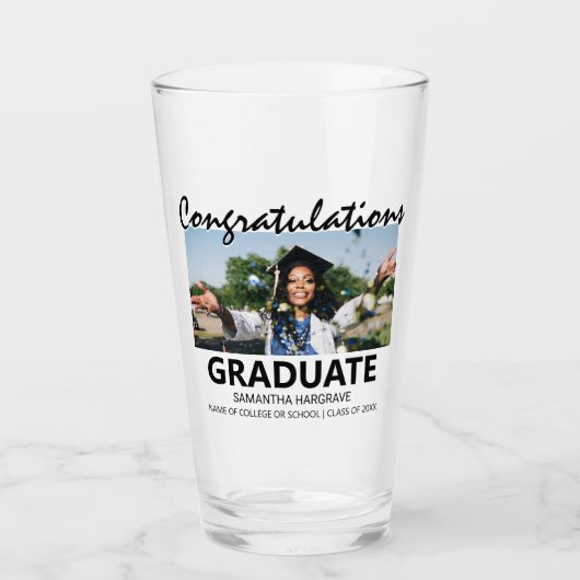 Gefeliciteerd Afstuderen | Foto Glas (Voorkant)