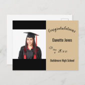 Gefeliciteerd Afstuderen Foto Jaar School Postca Briefkaart (Voorkant / Achterkant)