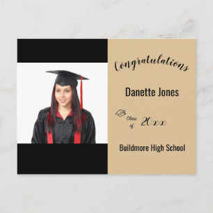 Gefeliciteerd Afstuderen Foto Jaar School Postca Briefkaart