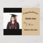 Gefeliciteerd Afstuderen Foto Jaar School Postca Briefkaart (Voorkant)