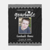 Gefeliciteerd Afstuderen Foto Klasse 2020 Black Fleece Deken (Voorkant)