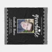 Gefeliciteerd Afstuderen Foto Klasse 2020 Black Fleece Deken (Voorkant (Horizontaal))