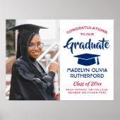 Gefeliciteerd Afstuderen Foto Rood Wit Blauw Afstu Poster (Voorkant)