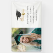 Gefeliciteerd Afstuderen fotobanner Spandoek (Verticaal)