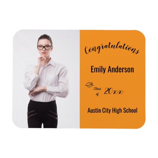 Gefeliciteerd Afstuderen Fotojaar School Magneet (Horizontaal)