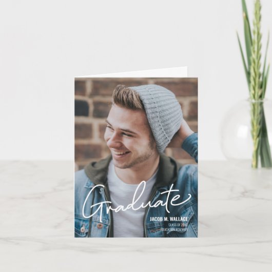 Gefeliciteerd Afstuderen Fotoman Afstuderen Aankondiging (Voorkant)