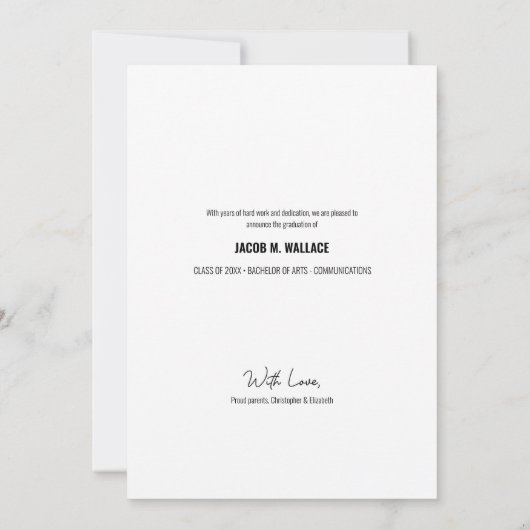 Gefeliciteerd Afstuderen Fotoman Afstuderen Aankondiging (Achterkant)