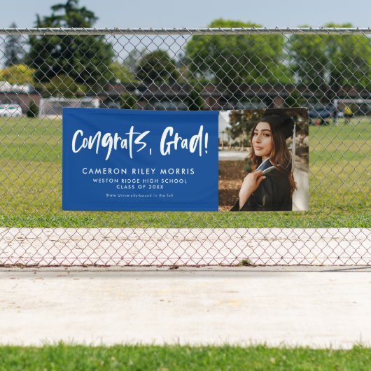 Gefeliciteerd afstuderen fototuin spandoek (Insitu)