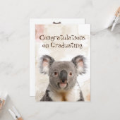 Gefeliciteerd Afstuderen Fun Koalified Humor Car Kaart (Voorkant / Achterkant in situ)