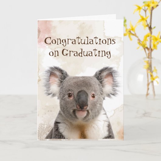 Gefeliciteerd Afstuderen Fun Koalified Humor Kaart (Gele Bloem)