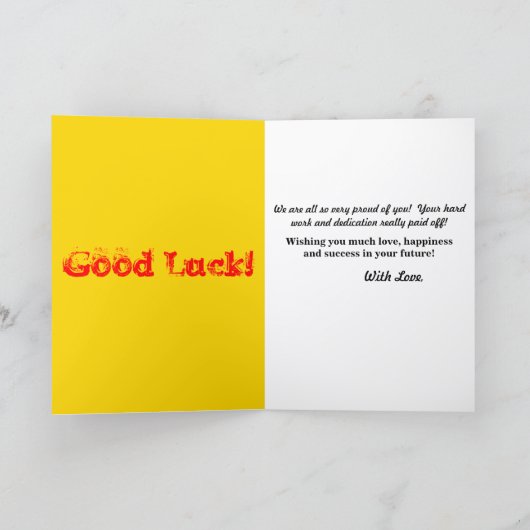 Gefeliciteerd Afstuderen Fun Wenskaart Kaart (Binnen)