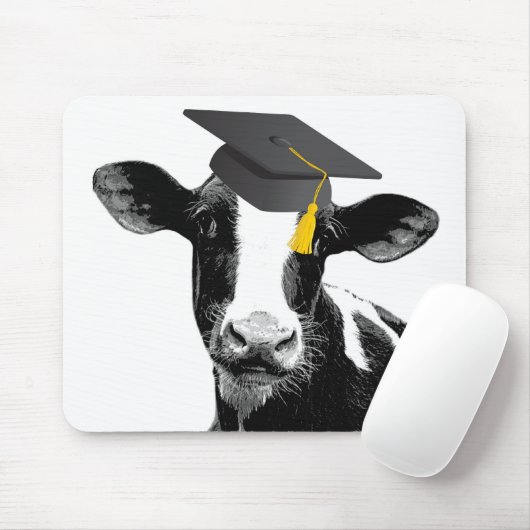 Gefeliciteerd Afstuderen Funny Cow in Pet Muismat (Met muis)