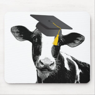 Gefeliciteerd Afstuderen Funny Cow in Pet Muismat
