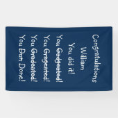 Gefeliciteerd Afstuderen Funny Graduation Party Spandoek (Horizontaal)