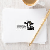 Gefeliciteerd Afstuderen Funny Koe in Pet Etiket (Insitu)