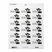 Gefeliciteerd Afstuderen Funny Koe in Pet Etiket (Full Sheet)