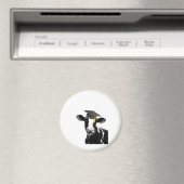 Gefeliciteerd Afstuderen Funny Koe in Pet Magneet (Insitu (Vaatwasser))