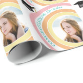 Gefeliciteerd Afstuderen Geometrische fotopasta Cadeaupapier (Rol Hoek)