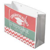 Gefeliciteerd Afstuderen - Gepersonaliseerd Afstud Large Cadeautasje (Voorkant Gekanteld)