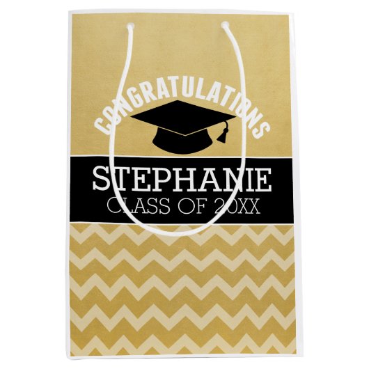 Gefeliciteerd Afstuderen - Gepersonaliseerd Afstud Medium Cadeauzakje (Voorkant)