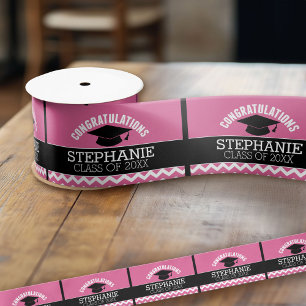 Gefeliciteerd Afstuderen - Gepersonaliseerd Afstud Satijnen Lint