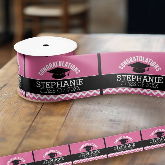 Gefeliciteerd Afstuderen - Gepersonaliseerd Afstud Satijnen Lint