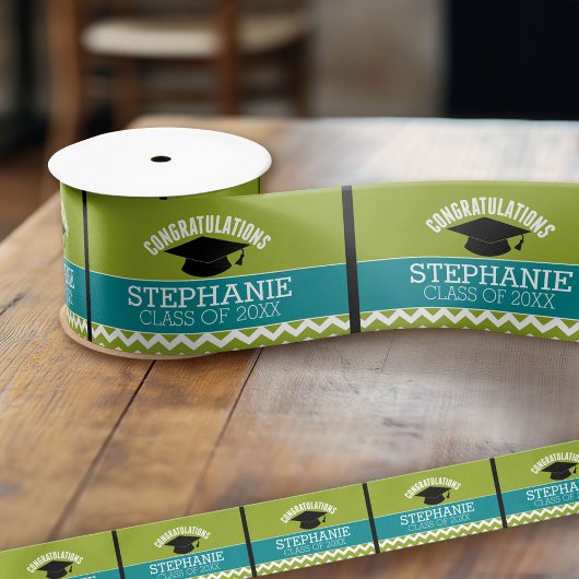 Gefeliciteerd Afstuderen - Gepersonaliseerd Afstud Satijnen Lint