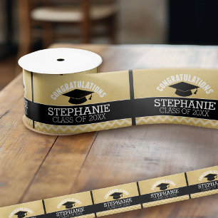 Gefeliciteerd Afstuderen - Gepersonaliseerd Afstud Satijnen Lint
