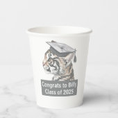 Gefeliciteerd Afstuderen gepersonaliseerd Papieren Bekers (Achterkant)