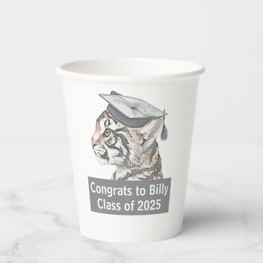 Gefeliciteerd Afstuderen gepersonaliseerd Papieren Bekers (Voorkant)