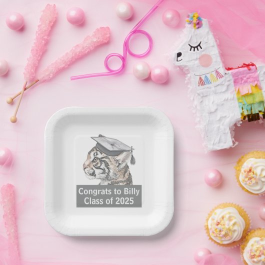 Gefeliciteerd Afstuderen gepersonaliseerd Papieren Bordje (Feest)