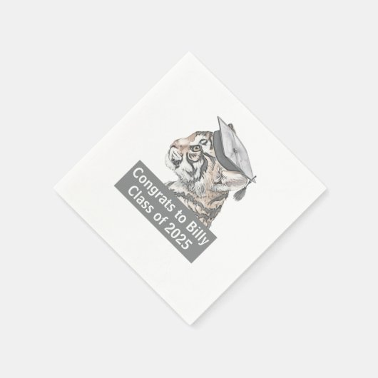 Gefeliciteerd Afstuderen gepersonaliseerd Servet (Hoek)