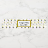 Gefeliciteerd Afstuderen Gepersonaliseerde Klasse  Waterfles Etiket (Enkel label)
