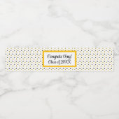 Gefeliciteerd Afstuderen Gepersonaliseerde Klasse  Waterfles Etiket (Enkel label)