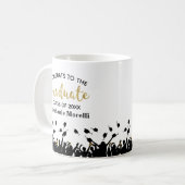 Gefeliciteerd Afstuderen geschenk koffie Koffiemok (Voorkant links)