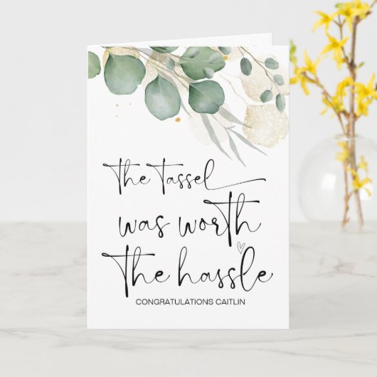 Gefeliciteerd Afstuderen Gift College Afstuderen Kaart (Gele Bloem)