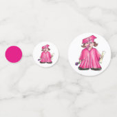 Gefeliciteerd Afstuderen Girl Afstuderen Pet Gown Confetti (Voorkanten)