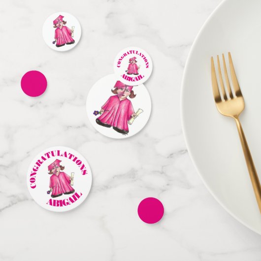 Gefeliciteerd Afstuderen Girl Afstuderen Pet Gown Confetti (Groep)