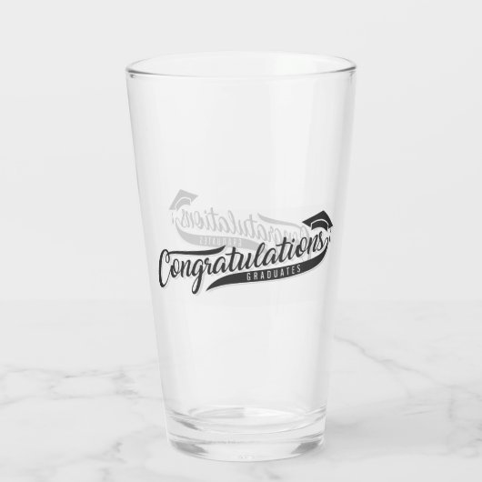 Gefeliciteerd Afstuderen Glas (Achterkant)