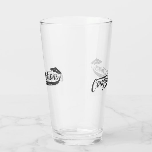 Gefeliciteerd Afstuderen Glas (Rechts)