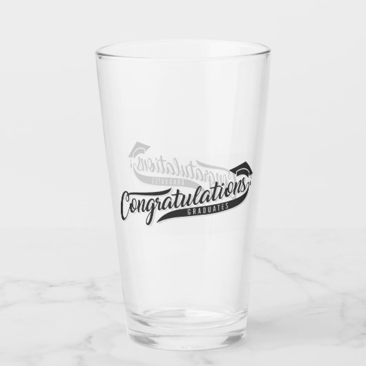 Gefeliciteerd Afstuderen Glas (Voorkant)