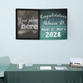 Gefeliciteerd Afstuderen Glitter Elegant Modern Bl Spandoek (Beurs)