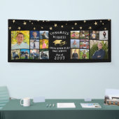 Gefeliciteerd Afstuderen Gold Foil 18 Foto Collage Spandoek (Beurs)