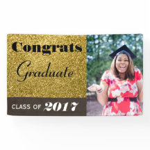 Gefeliciteerd Afstuderen Gold Glitter