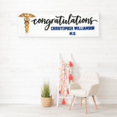 Gefeliciteerd Afstuderen Gold Medical Doctor Spandoek (Insitu)