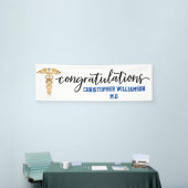 Gefeliciteerd Afstuderen Gold Medical Doctor Spandoek (Beurs)