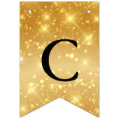 Gefeliciteerd Afstuderen Gold Sparkle Afstuderen Vlaggetjes (Tweede vlag)